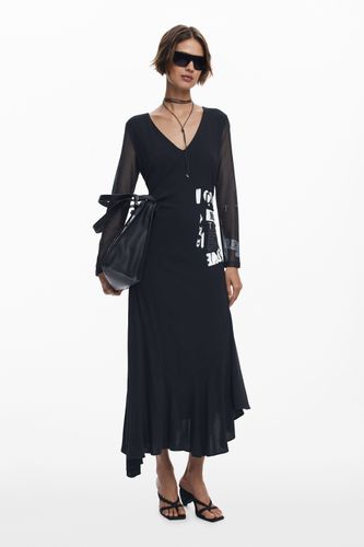 Robe froncée journal - Desigual - Modalova