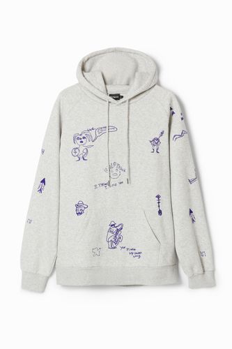 Sweat-shirt capuche broderies - Desigual - Modalova