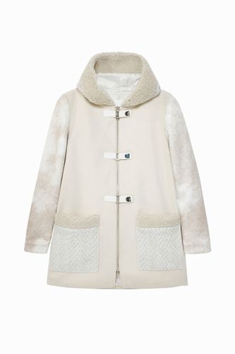 Manteau en laine mélangée capuche - Desigual - Modalova