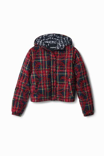 Veste courte matelassée tartan - Desigual - Modalova