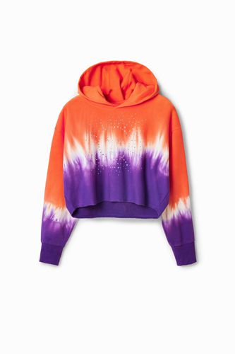 Sweat-shirt court tie and dye strass - Desigual - Modalova