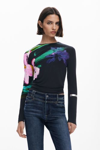 T-shirt à manches longues à fleurs - Desigual - Modalova