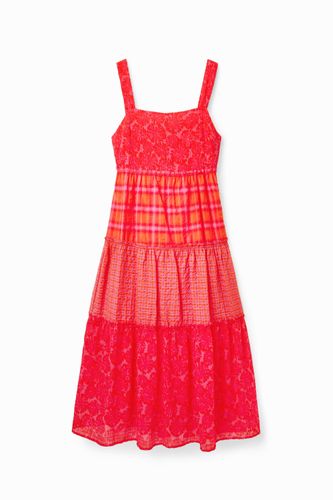 Robe longue bretelles patchwork - Desigual - Modalova