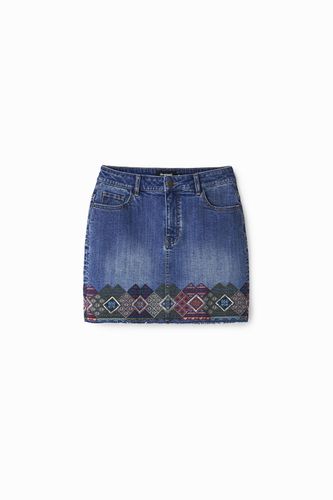 Mini-jupe en jean à frises - Desigual - Modalova