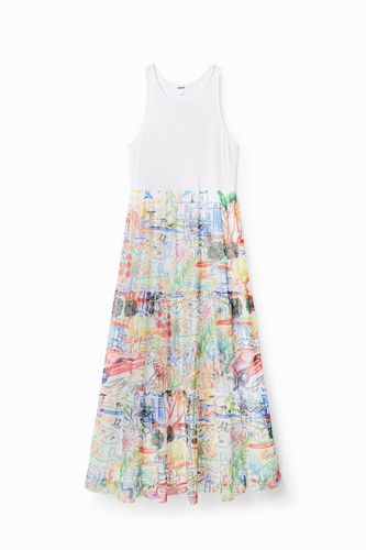 Robe longue combinée tulle - Desigual - Modalova