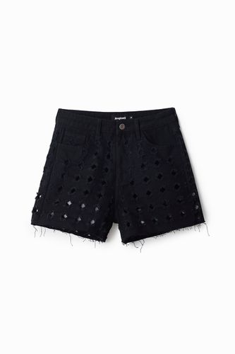 Short en jean trous - Desigual - Modalova