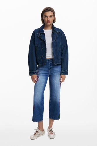 Jean culotte brodé - Desigual - Modalova