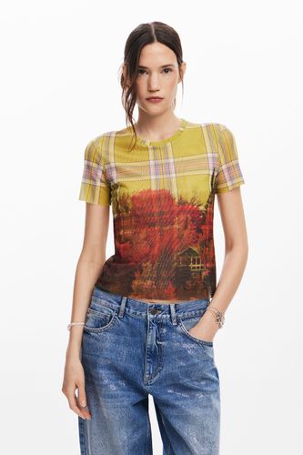 T-shirt à manches courtes avec motif de cabane automnale - Desigual - Modalova