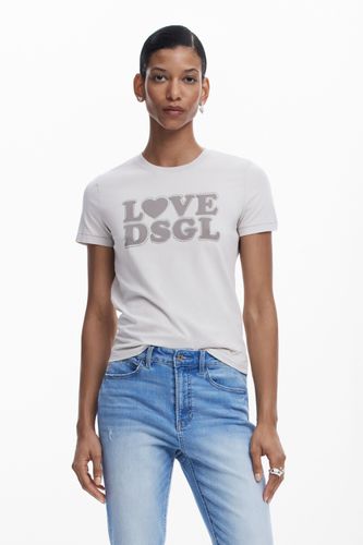 T-shirt uni texte - Desigual - Modalova