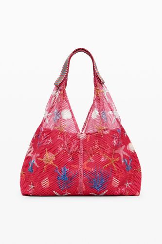Medium star texture tote bag - Desigual - Modalova