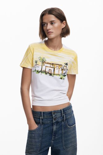T-shirt à manches courtes avec palmiers - Desigual - Modalova