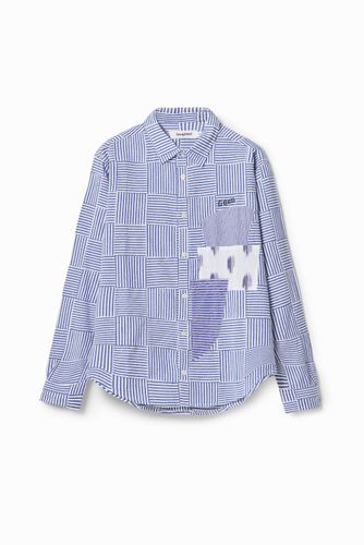 Chemise rayures patchwork - Desigual - Modalova