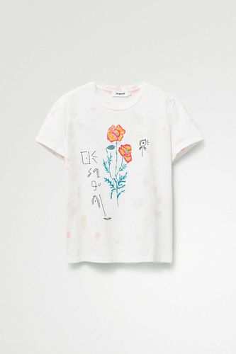 T-shirt fleurs LOVE - Desigual - Modalova