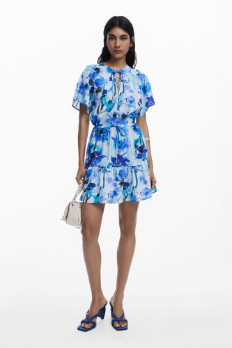 Robe courte fluide avec nœud - Desigual - Modalova