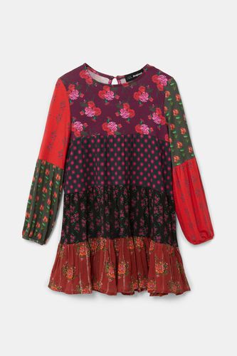 Robe trapèze patchwork fleurs - Desigual - Modalova