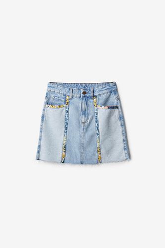 Mini-jupe en jean patchwork - Desigual - Modalova