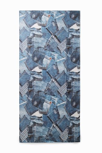 Foulard rectangulaire patchwork denim - Desigual - Modalova
