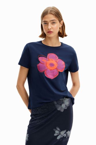 T-shirt illustration fleur - Desigual - Modalova