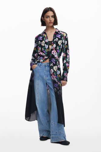 Robe chemise à fleurs dégradées - Desigual - Modalova
