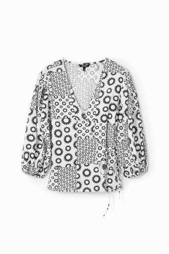 Blouse croisée patchwork - Desigual - Modalova