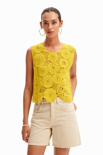 T-shirt crochet fleurs - Desigual - Modalova