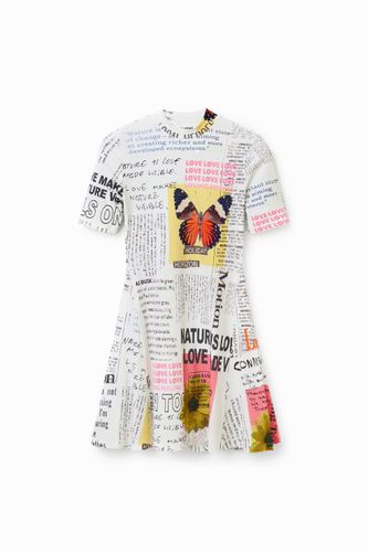 Robe patineuse courte journal - Desigual - Modalova