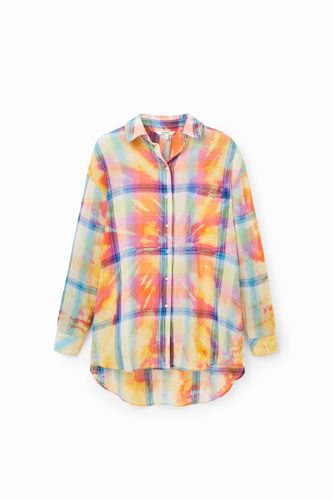 Chemise oversize carreaux tie and dye - Desigual - Modalova