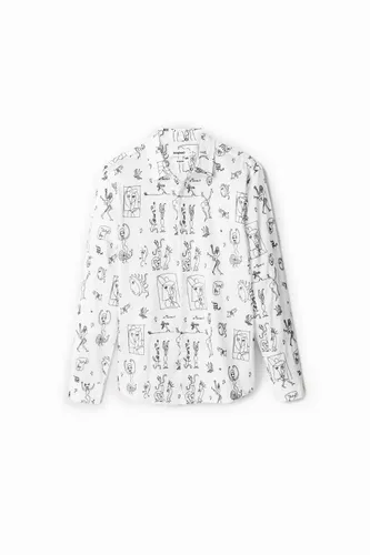 Chemise à manches longues et broderies - Desigual - Modalova