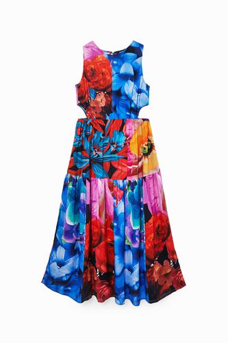 Maxi robe à découpes floral - Desigual - Modalova