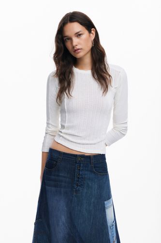 T-shirt en coton avec coutures - Desigual - Modalova