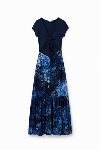 Robe longue combinée texturée animal print - Desigual - Modalova