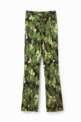 Pantalon évasé camouflage - Desigual - Modalova