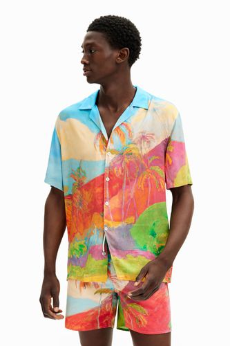 Chemise à manches courtes île tropicale - Desigual - Modalova