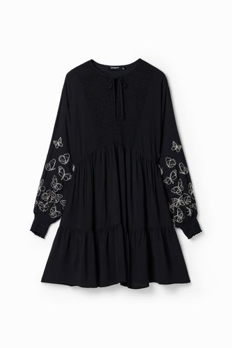 Robe tunique courte papillons - Desigual - Modalova