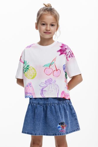 T-shirt cropped à motifs - Desigual - Modalova