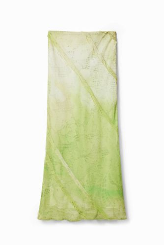 Jupe midi en dentelle à fleurs - Desigual - Modalova