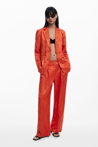 Embroidered plain long pants - Desigual - Modalova