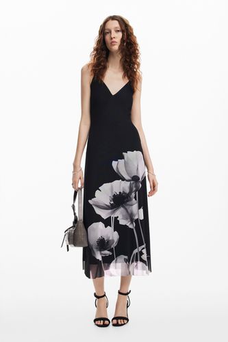 Robe midi coquelicots - Desigual - Modalova