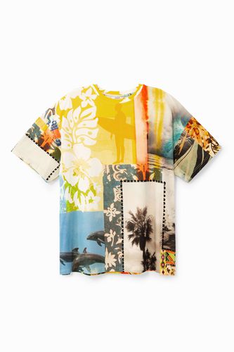 T-shirt unisexe patch hawaïen - Desigual - Modalova