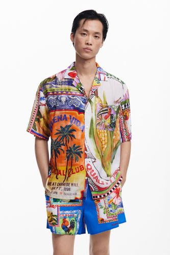Chemise cartes postales à manches courtes - Desigual - Modalova
