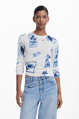 Pull à motifs tropicaux - Desigual - Modalova