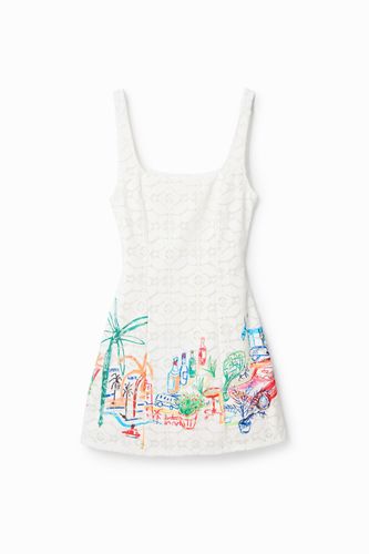 Robe courte dentelle illustrations - Desigual - Modalova