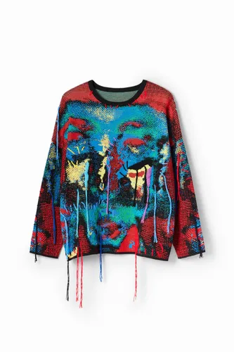 Pull oversize jacquard María Escoté - Desigual - Modalova