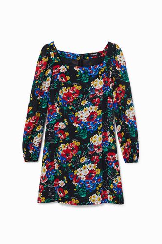 Robe courte slim décolleté carré - Desigual - Modalova