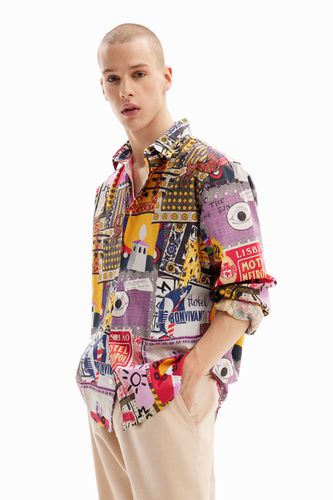 Chemise en popeline patchwork - Desigual - Modalova