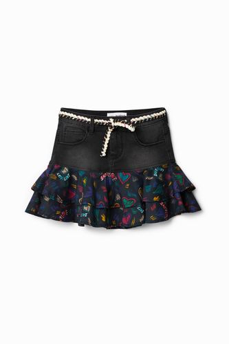 Mini-jupe en jean volants - Desigual - Modalova