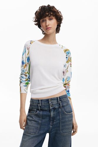 Pull manches fleurs - Desigual - Modalova