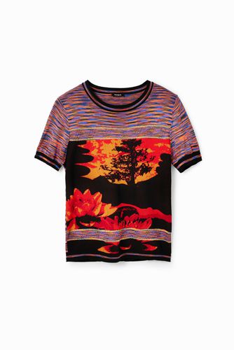 T-shirt maille paysage - Desigual - Modalova