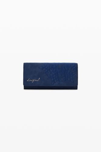 Porte-monnaie effet cuir brodé moyen - Desigual - Modalova