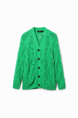 Cardigan oversize motif ajouré - Desigual - Modalova